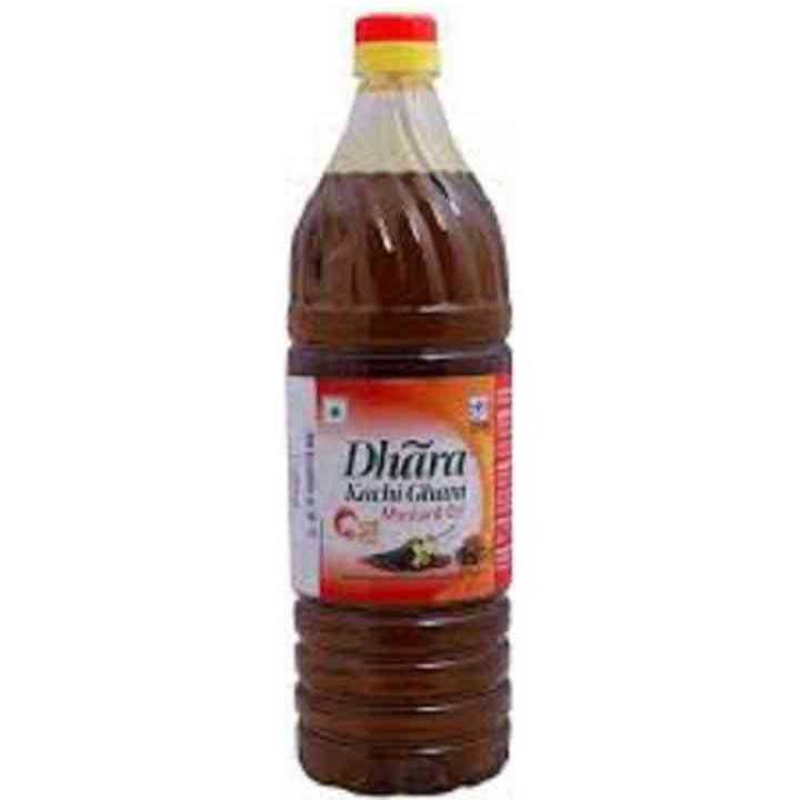 Dhara Kachi Ghani Mustard Oil 1 Ltr