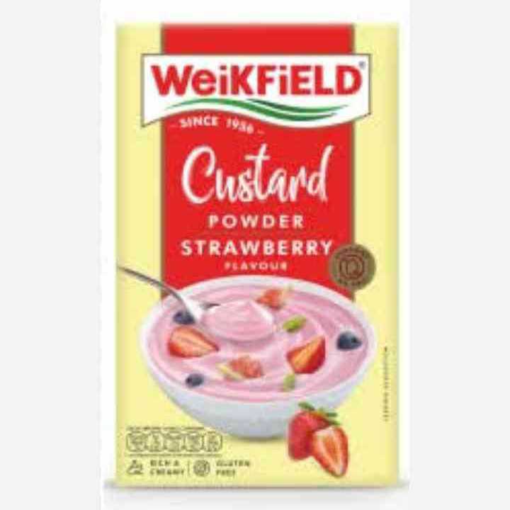 weikfield custard powder strawberry flavour 75g