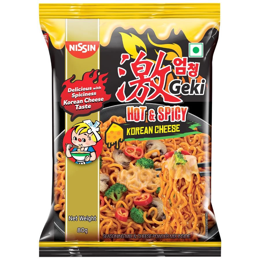 Nissin Geki Hot & Spicy Cheese 80G