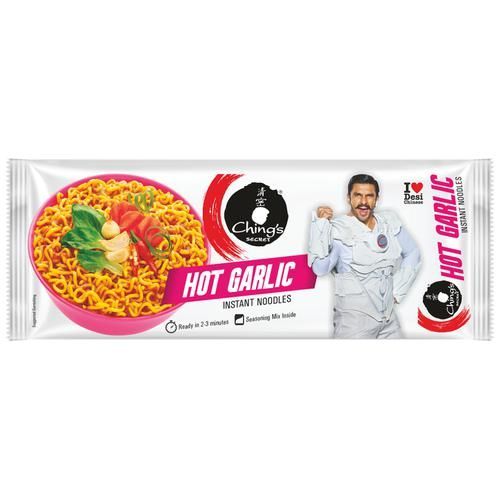 Chings Secret Hot Garlic Instant Noodles, 240 g