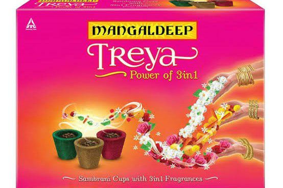 mangaldeep treya 3 in 1 sambrani sticks