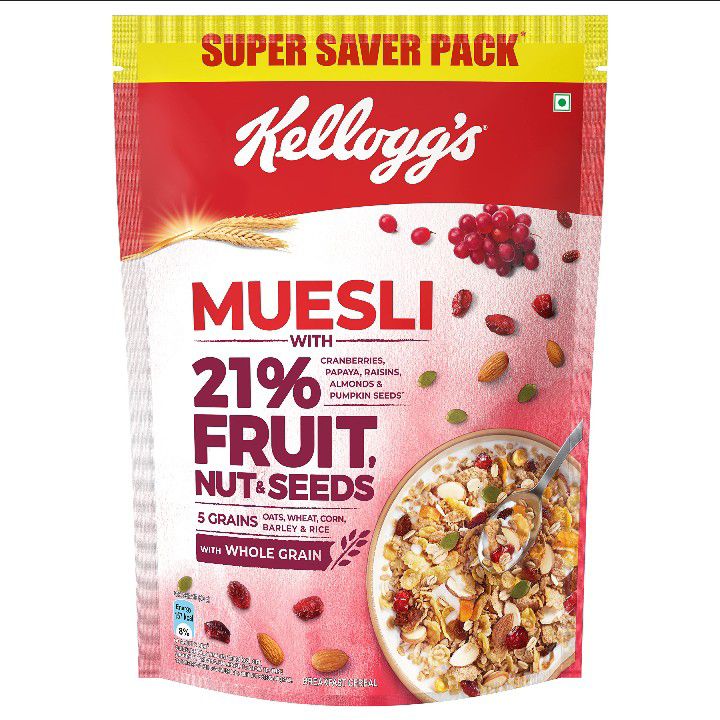 Kelloggs Muesli 21 Fruit Nuts Seed Nut 750g