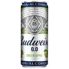 Budweiser 0.0 Non Alcoholic Green Apple Beer – Refreshing Flavour 330ml