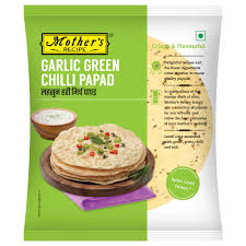 Mothers Recipe Garlic Green Chilli Papad