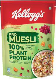 Kelloggs Pro Muesli with 100 Plant Protein 500g High Protein Breakfast