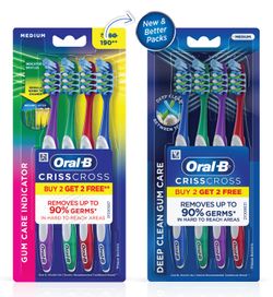 Oral B Criss Cross Deep Clean Gum Care buy 2 get 2 free